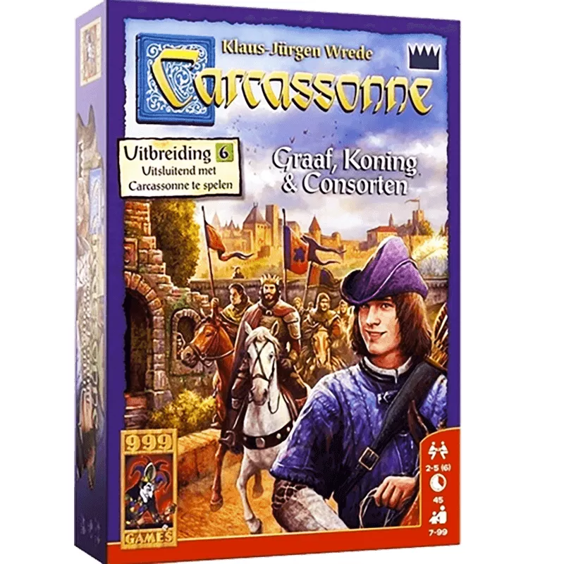 Carcassonne Graaf, Koning & Consorten Uitbreiding 6 | 999 Games | Familie Bordspel | Nl