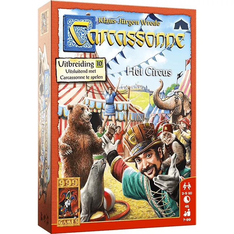 Carcassonne Under The Big Top Expansion 10 | 999 Games | Family Board Game | Nl