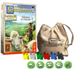 Carcassonne Moutons Et Collines Extension 9 | 999 Games | Jeu De Société Familial | Nl
