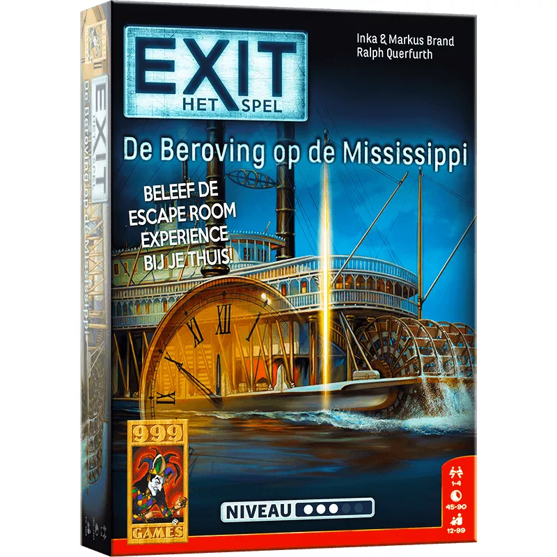 Exit Het Spel De beroving Op De Mississippi | 999 Games | Coöperatief Bordspel | Nl