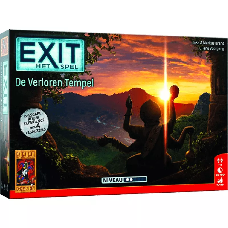 Exit Het Spel + Puzzle De Verloren Tempel | 999 Games | Coöperatief Bordspel | Nl