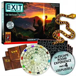 Exit Das Spiel + Puzzle Der Verschollene Tempel | 999 Games | Kooperatives Brettspiel | Nl