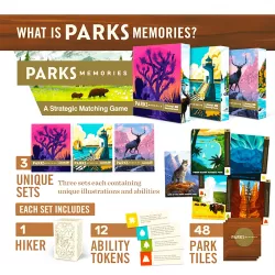 PARKS Memories Mountaineer | Keymaster Games | Jeu De Société Familial | En