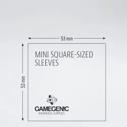 Matte Board Game Sleeves Mini Square 53x53mm Color Code Dark Blue 50 Pcs | Gamegenic