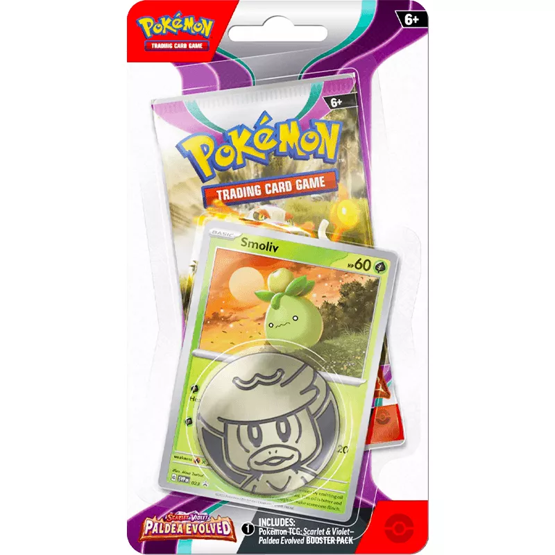 Pokémon Trading Card Game Scarlet & Violet Paldea Evolved Checklane Blister Smoliv En