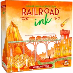 Railroad Ink Blazing Red Edition | White Goblin Games | Family Board Game | Nl