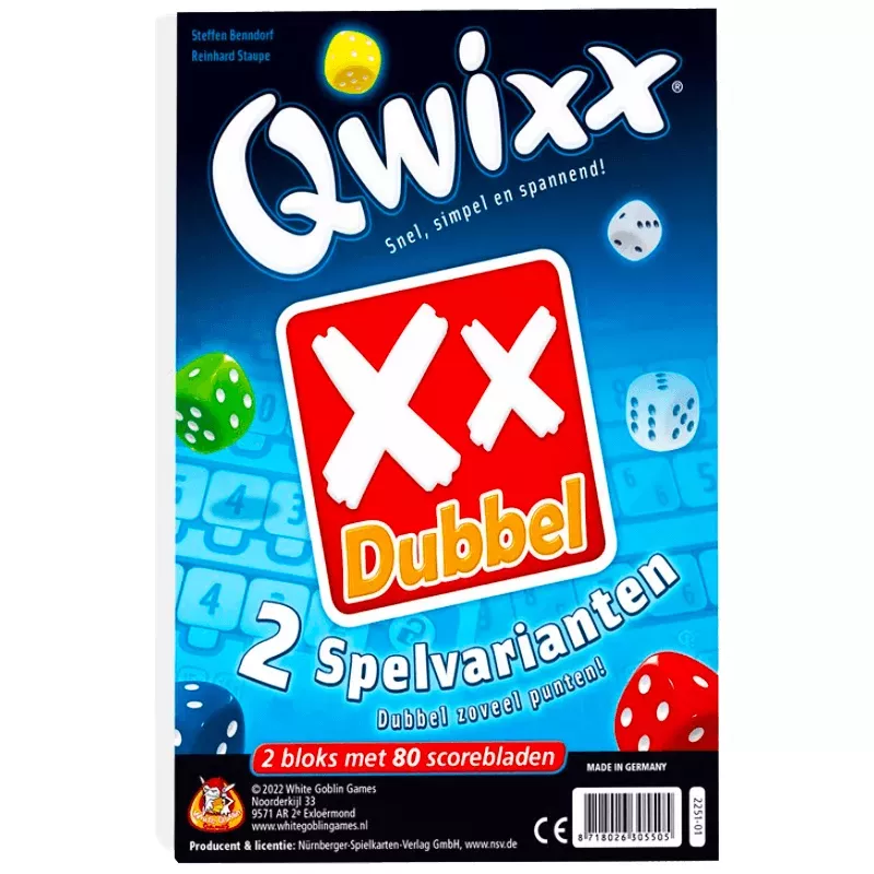 Qwixx Double | White Goblin Games | Würfelspiel | Nl