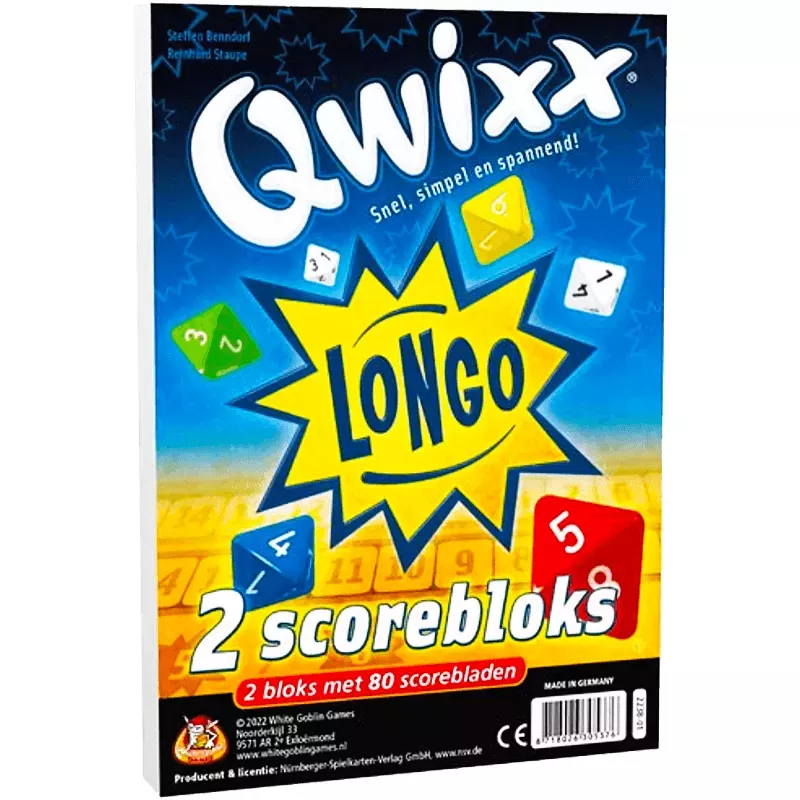 Qwixx Longo Bloks Zusätzliche Score-Blöcke