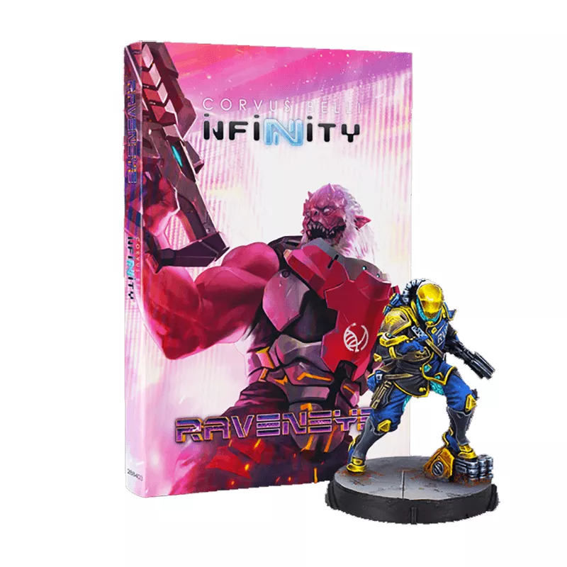 Infinity Raveneye Gamebook + Miniature Exclusive Edition En